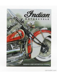   Edicola - Accessories Metal Plate - Indian America'S Pioneer Grey Red Blue