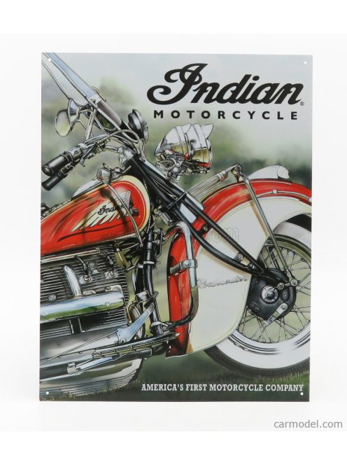 Edicola - Accessories Metal Plate - Indian America'S Pioneer Grey Red Blue