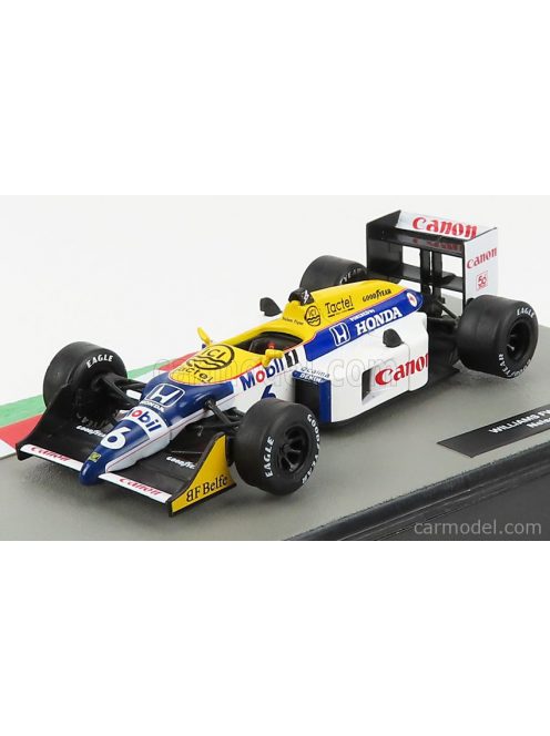 Edicola - Williams F1 Honda Fw11B N 6 Nelson Piquet Season 1987 World Champion White Blue Yellow