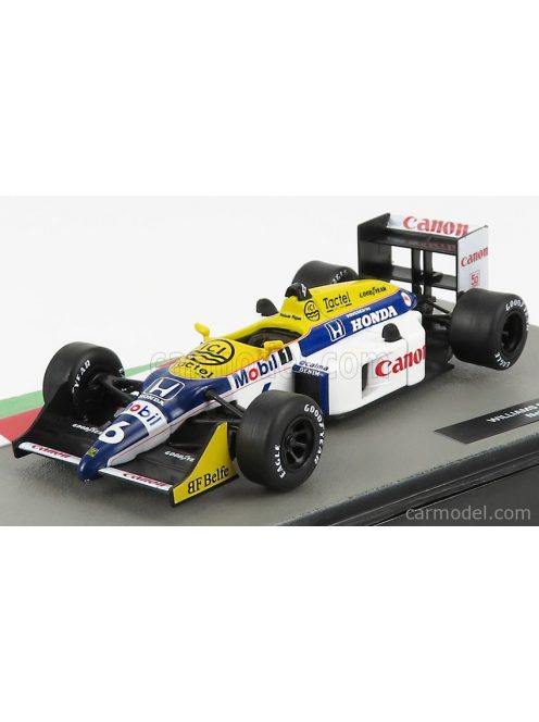 Edicola - Williams F1 Honda Fw11B N 6 World Champion Season 1987 Nelson Piquet White Blue Yellow