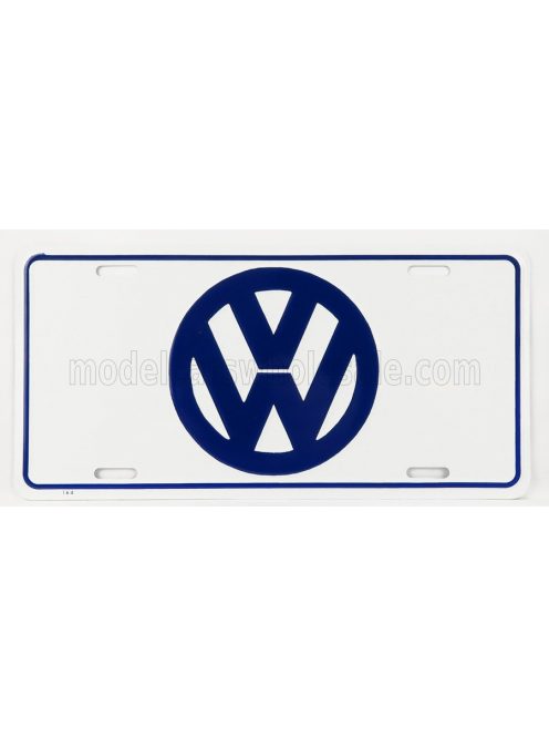 Edicola - Accessories Funny Metal Plate - Volkswagen Logo White Blue