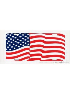   Edicola - Accessories Funny Metal Plate - Usa Flag Red White Blue