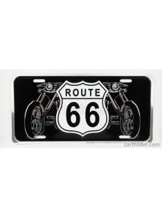   Edicola - Accessories Funny Metal Plate - Route 66 Bikes Black White