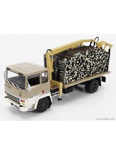   Edicola - Berliet Gr 280 Truck Transport De Bois Avec Grue Hydraulique Crane 2-Assi 1979 Brown Beige