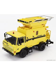   Edicola - Berliet 620 Kb Truck N 53 Surveillance De Lignes Aeriennes Piattaforma 2-Assi 1977 Yellow