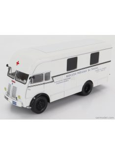   Edicola - Berliet Gla 5 Truck Fourgon Integral Sureleve Service Medicaux Du Travail Ambulance 2-Assi 1961 White