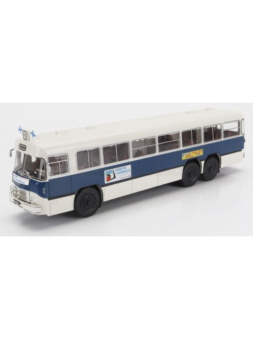 Edicola - BERLIET PBR10 AUTOBUS FOIRE DE MARSEILLE 3-ASSI 1958 WHITE BLUE