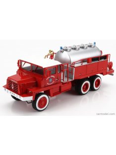   Edicola - Berliet Gbc 8Mt Tanker Truck 1965 - Fire Engine - Vigili Del Fuoco - Feuerwehr Red White Silver