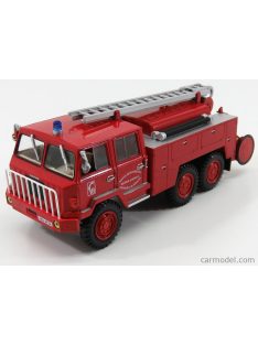   Edicola - Berliet Ff 6X6 Fpt Hr Tanker Truck Fire Engine Vigili Del Fuoco Service Departemental Secours 1971 Red