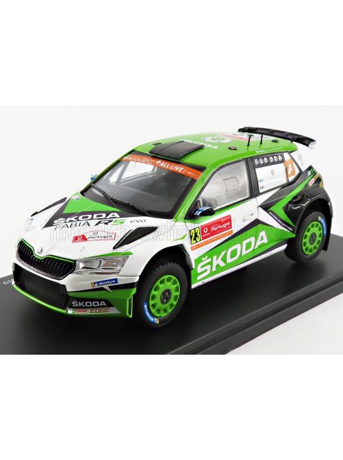 Edicola - SKODA FABIA R5 N 23 RALLY PORTUGAL 2019 K.ROVANPERA - J.HALTTUNEN GREEN WHITE