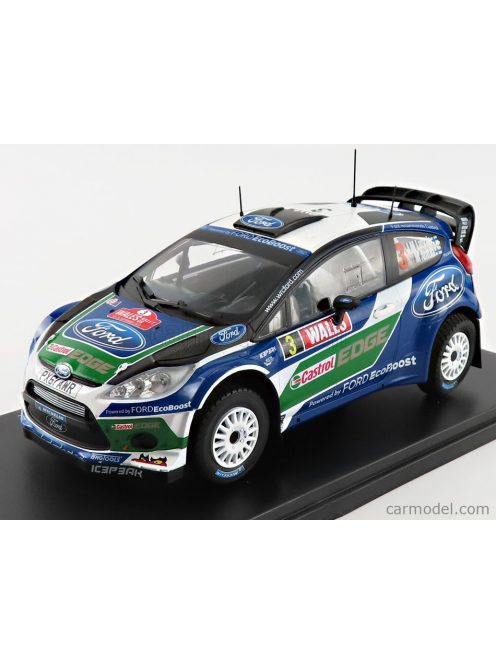 Edicola - Ford England Fiesta R5 N 3 Rally Wales Gb 2012 J.M Latvala - M.Anttila Blue White Green