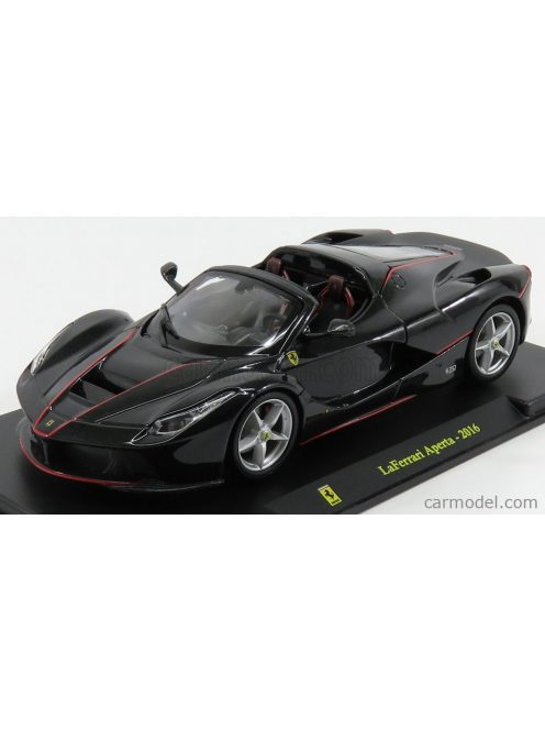 Edicola - Ferrari Laferrari Aperta Spider 2016 - Con Vetrina - With Showcase Black Met