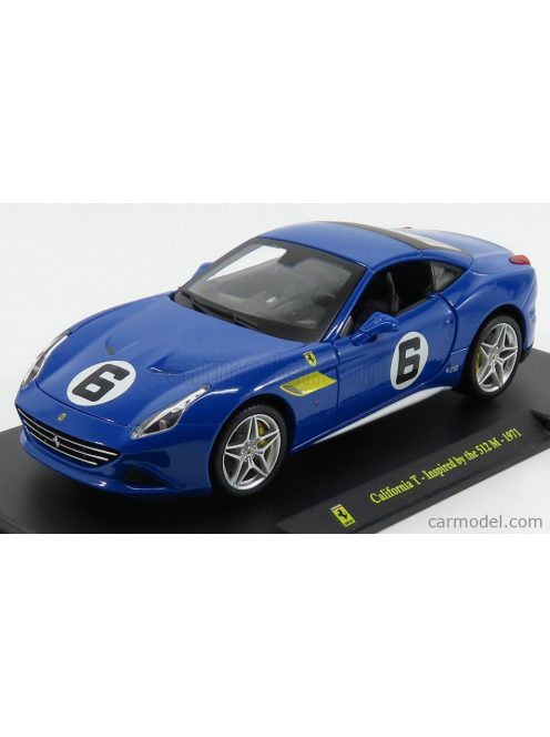 Edicola - Ferrari California T N 6 1971 - Inspired By The 512M - Con Vetrina - With Showcase Blue