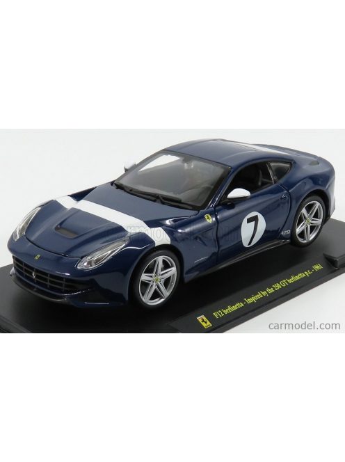 Edicola - Ferrari F12 Berlinetta N 7 2012 - Inspired By The 250 Gt Berlinetta - Con Vetrina - With Showcase Blue White