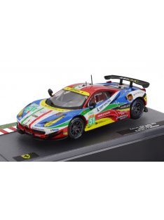   Edicola - FERRARI 458 ITALIA GT2 4.5L V8 TEAM AF CORSE N 51 GTE PRO 24h LE MANS 2015 GIANCARLO FISICHELLA - TONI VILANDER - GIANMARIA BRUNI BLUE RED WHITE GREEN