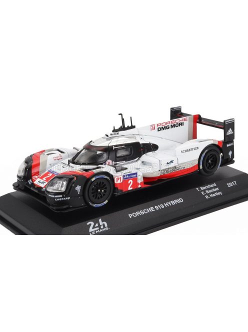 Edicola - PORSCHE 919 HYBRID 2.0L TURBO V4 TEAM PORSCHE N 2 WINNER 24h LE MANS 2017 TIMO BERNHARD - EARL BAMBER - BRENDON HARTLEY - WITHOUT DISPLAY BOX WHITE RED BLACK