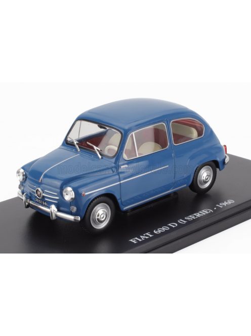 Edicola - FIAT 600D 1-SERIES 1960 - CON VETRINA - WITH SHOWCASE BLUE