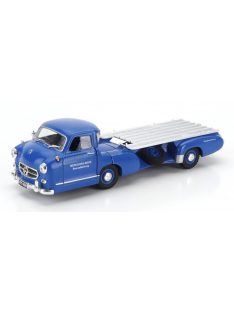   Edicola - MERCEDES BENZ TRUCK RACING CAR TRANSPORTER RENNABTEILUNG 1955 BLUE SILVER