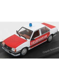   Edicola - OPEL ASCONA C FEUERWEHR - FIRE ENGINE - VIGILI DEL FUOCO 1982 WHITE RED