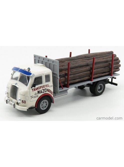 Edicola - Pegaso Z202 Diesel Truck Trasportes Del Mazo 1956 - Trasporto Tronchi White Grey Wood