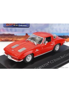   Edicola - Chevrolet Corvette C2 Stingray Coupe 1967 - Con Vetrina - With Showcase Red