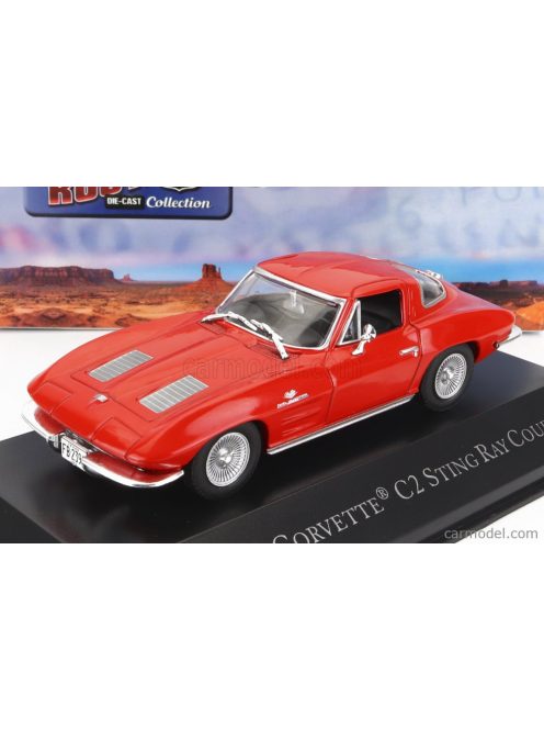 Edicola - Chevrolet Corvette C2 Stingray Coupe 1967 - Con Vetrina - With Showcase Red