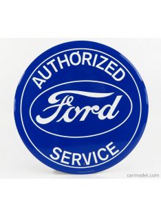   Edicola - Accessories Metal Round Plate - Ford Authorized Service Blue White