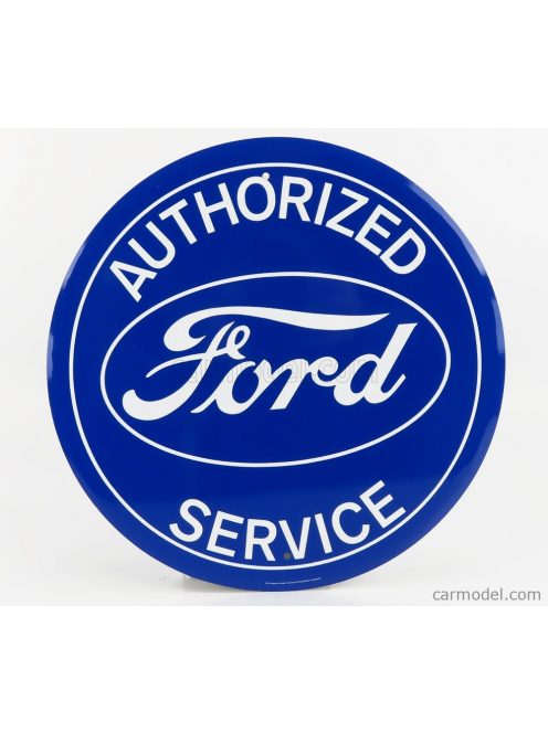 Edicola - Accessories Metal Round Plate - Ford Authorized Service Blue White