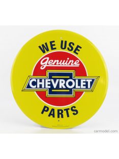   Edicola - Accessories Metal Round Plate - Chevrolet Genuine Parts Yellow Red