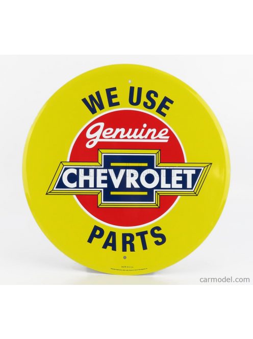 Edicola - Accessories Metal Round Plate - Chevrolet Genuine Parts Yellow Red