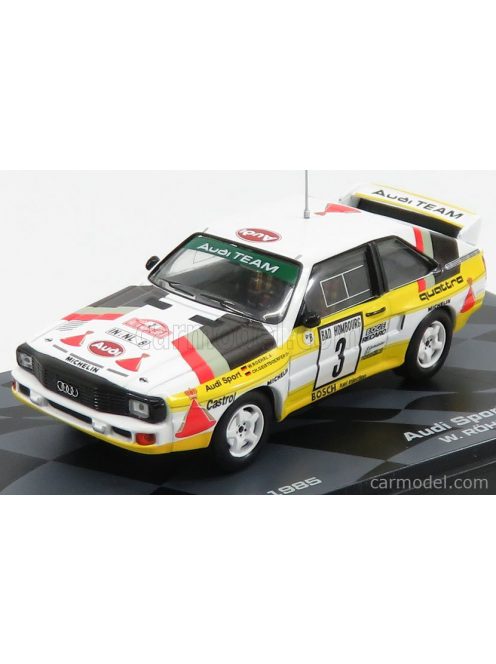 Edicola - Audi Sport Quattro Audi Team Hb 2Nd Rally Montecarlo 1985 W.Rohrl - C.Geistdorfer White Yellow