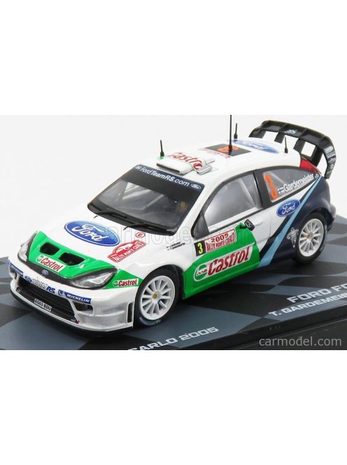 Edicola - Ford England Focus Rs Wrc N 3 Rally Montecarlo 2005 T.Gardemeister - J.Honkanen White Green Blue