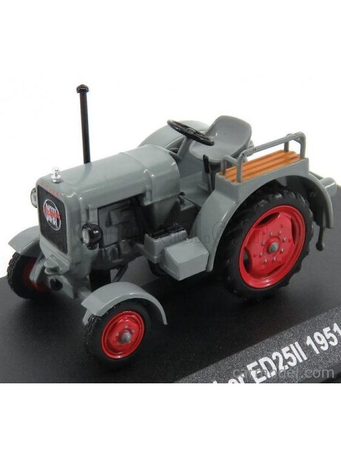 Edicola - Eicher Ed25Ii Tractor 1951 - Con Vetrina - With Showcase Grey Red