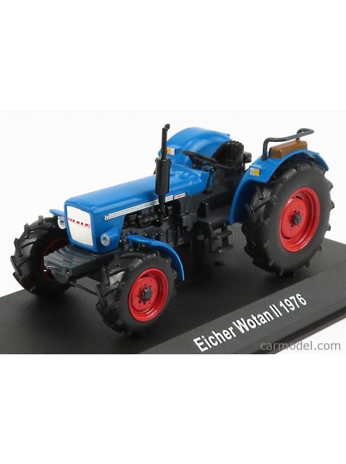 Edicola - Eicher Wotan Ii Tractor 1976 - Con Vetrina - With Showcase Blue Red