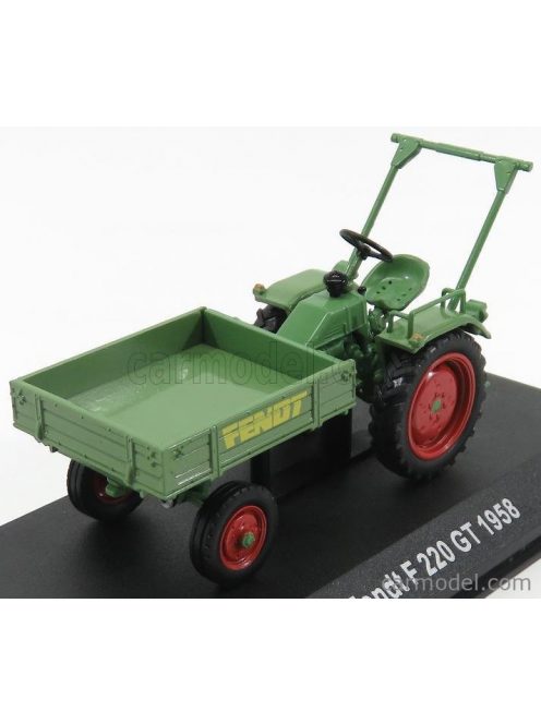 Edicola - Fendt F220Gt Tractor Truck 1958 - Con Vetrina - With Showcase Green Red