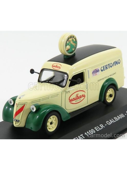 Edicola - Fiat 1100 Elr Van Galbani Certosino Deposito Di Milano 1951 Cream Green