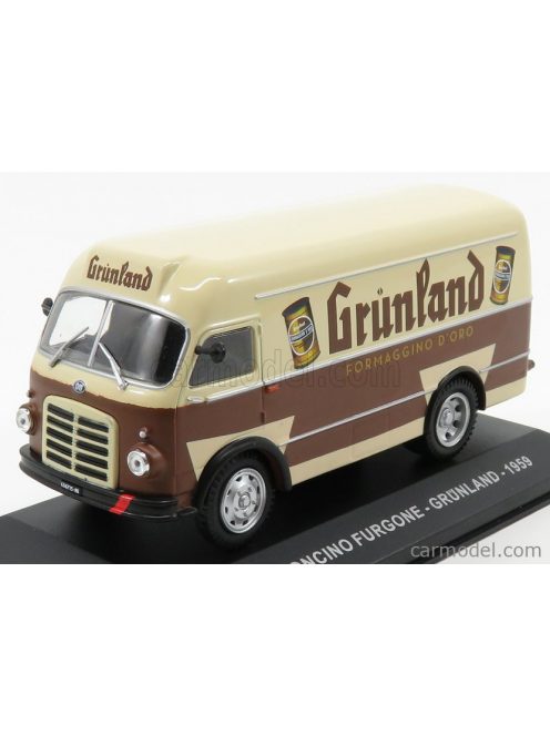 Edicola - Om Fiat Leoncino Truck Van Grunland Formaggino D'Oro 1959 Brown Beige