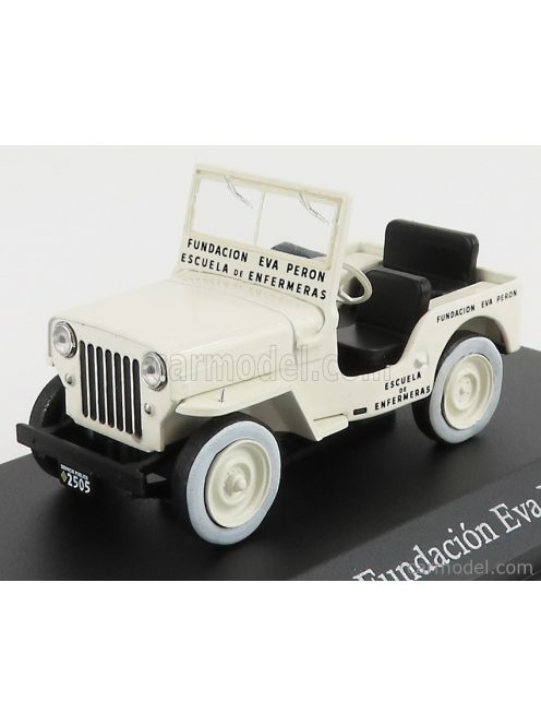 Edicola - Jeep Cj2A Fundacion Eva Peron 1948 White