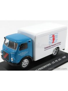   Edicola - Om Fiat Leoncino Truck Frigorifero Consorzio Pescatori Di Goro 1966 Light Blue White