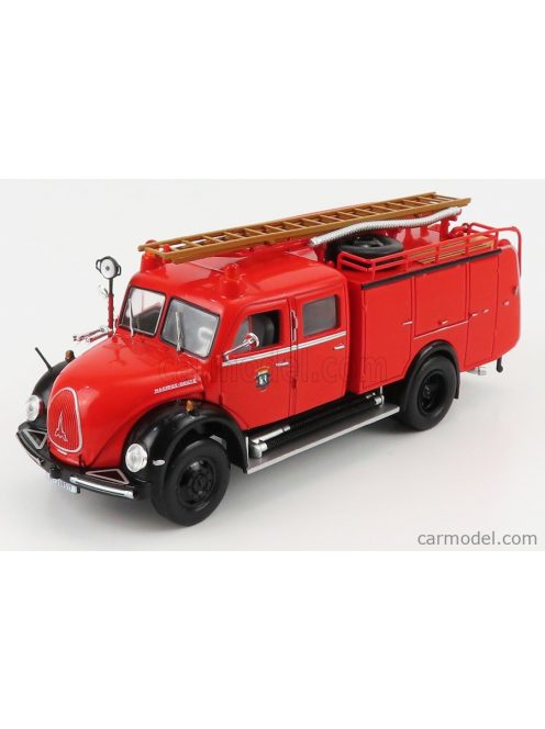 Edicola - Magirus Deutz Tlf-16 Mercur 125A Tanker Truck Fire Engine Germany 1961 Red Black