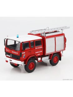   Edicola - Renault 95.130 4X4 Fpt Double Cabine Tanker Truck Sapeurs Pompiers 1992 Red White Silver