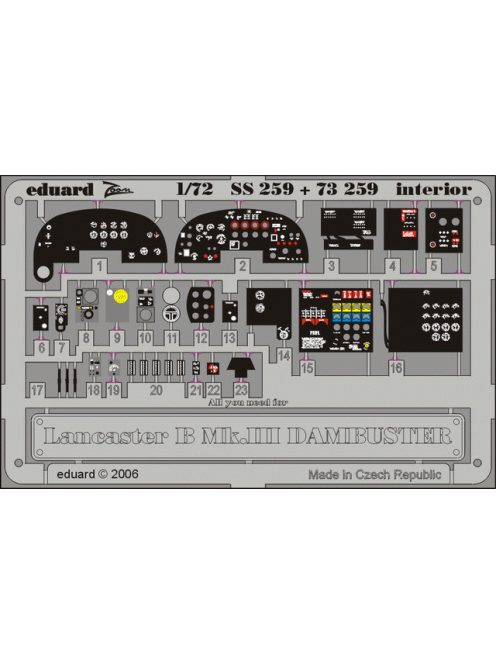 Eduard - Lancaster B Mk.III Dambuster interior for Hasegawa.