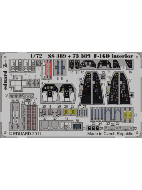 Eduard - F-16D interior S.A. for Kinetic 