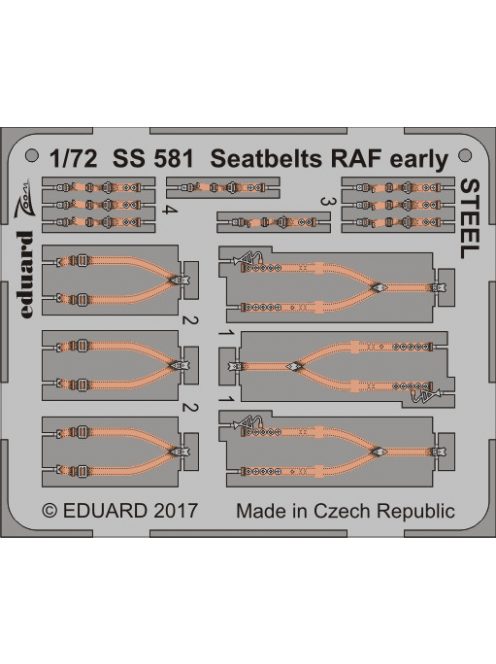 Eduard - Seatbelts RAF early STEEL