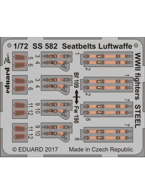 Eduard - Seatbelts Luftwaffe WWII fighters STEEL