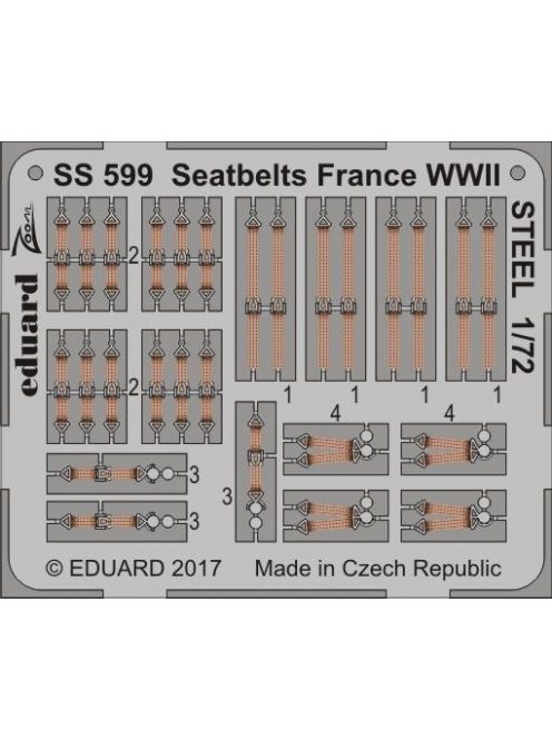 Eduard - Seatbelts France WWII STEEL 