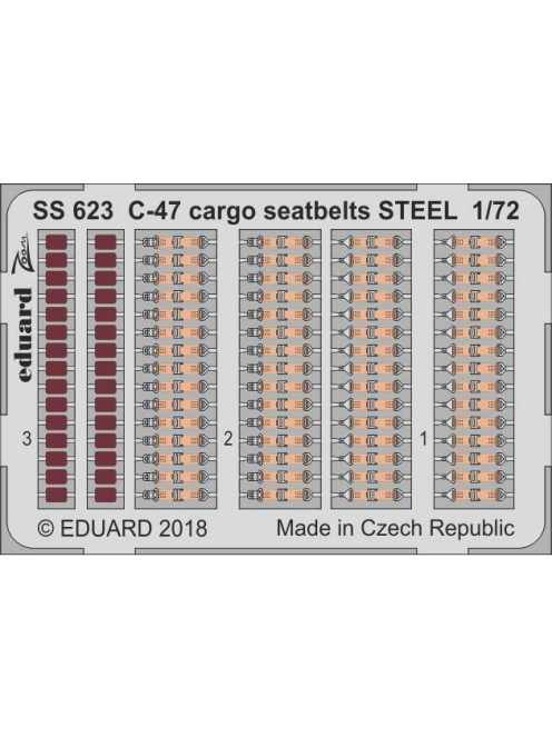 Eduard - C-47 cargo seatbelts STEEL f.HobbyBoss 