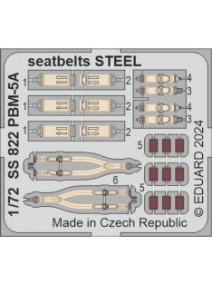 Eduard - PBM-5A seatbelts STEEL 1/72 ACADEMY