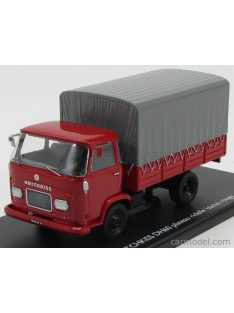   Eligor - Hotchkiss Dh60 Truck Plateau Ridelle Bache Rouge 1959 Red Grey