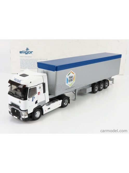 Eligor - Renault T460 Truck Cassonato Ribaltabile France Benne Transports 2016 White Grey